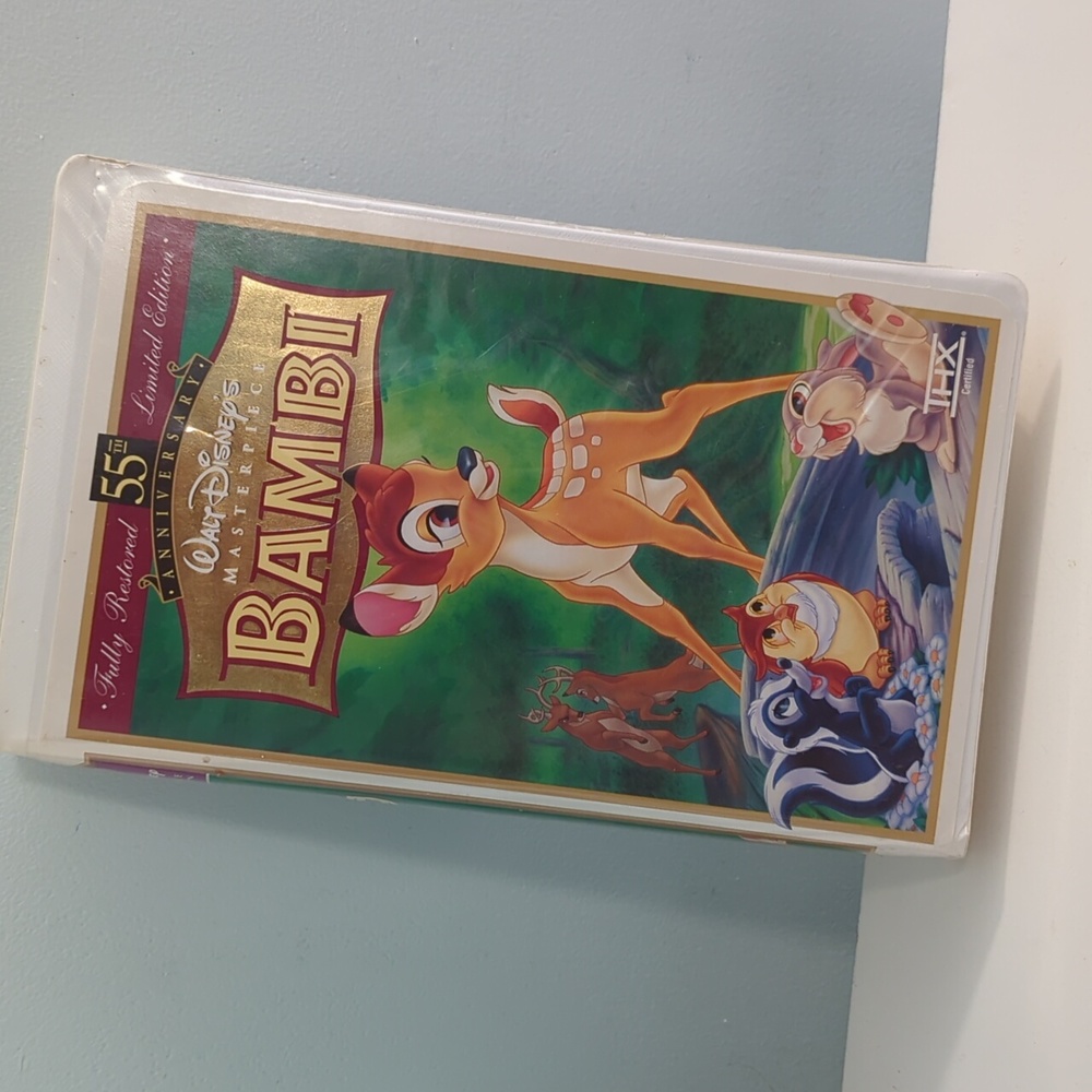 𝅺Walt Disney's Bambi Fully Restored 55th Limited Edition VHS tape